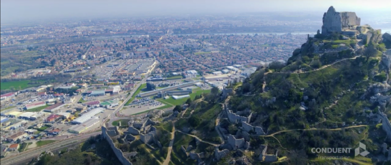 Snapshot of video featuring French landscape and cityscape